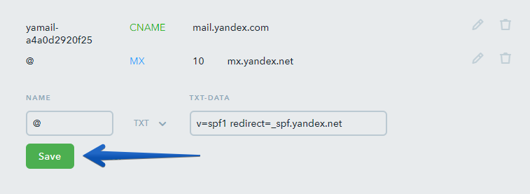 Yandex mail domain
