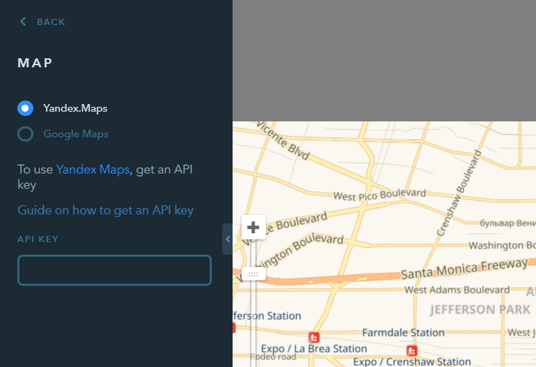 Ключ для maps api