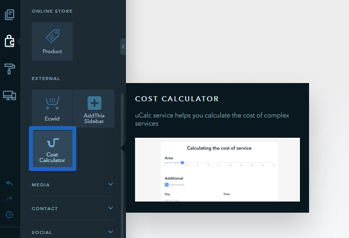 free storage unit calculator widget